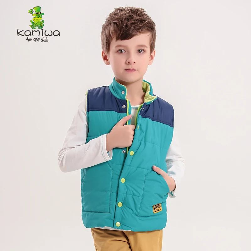 KAMIWA 2018 Boys Vests Coats Autumn Winter Thickening Cotton padded