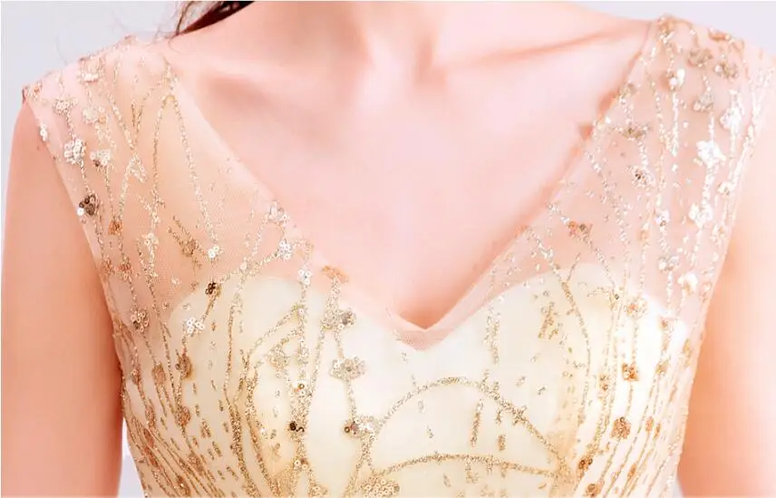 Glaring princess champagne gold Evening Dress long lace up prom gown robe de mariee graduation dress A line dress for wedding Glaring princess champagne gold Evening Dress long lace up prom gown robe de mariee graduation dress A line dress for wedding