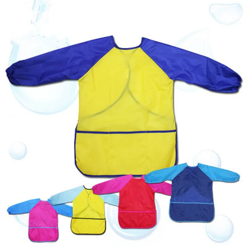 

Children Kid Childs Waterproof Long Sleeve Painting Cooking Apron School Smock Learning Education Interesting Toys Birthday Gift