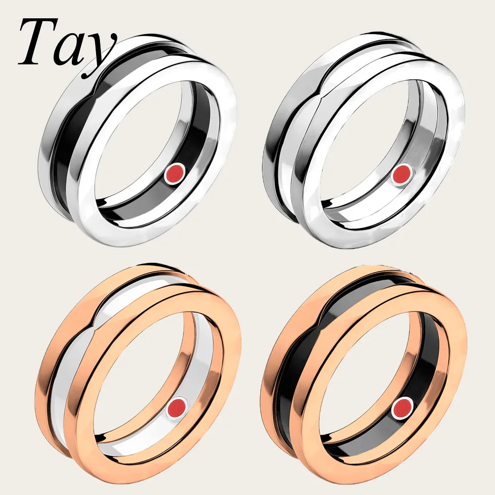 

Tay Bulgaria rings jewelry The New 1:1 Original s925 sterling Fashion trend silver female models couple Free shipping Zircon