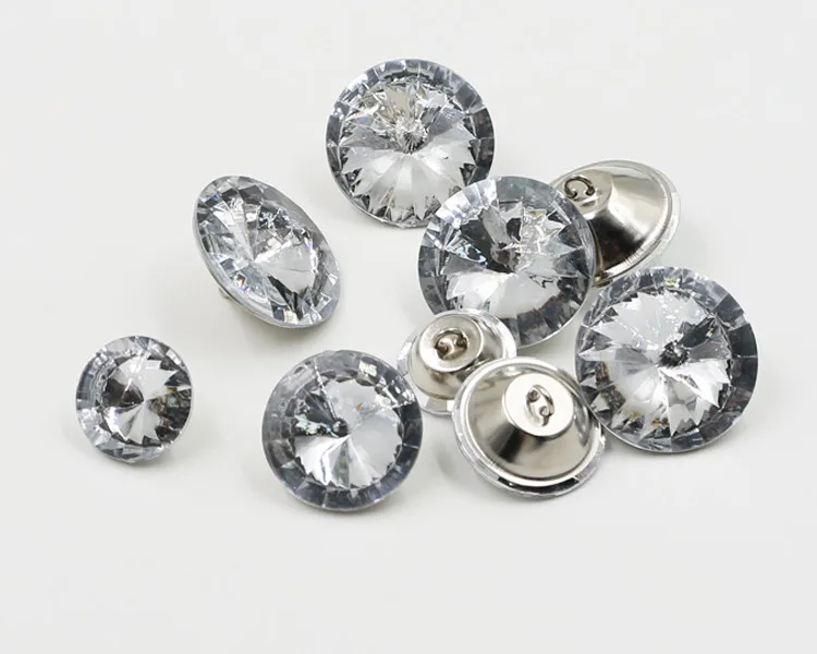 (1000PCS/LOT) 14mm Diamond Shape Rhinestone Diamond Sewing Buttons for bridal via fast delivery