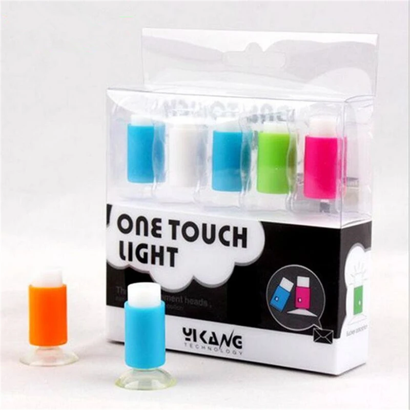 

5 pcs / Lot Push Pin Light Sucker Suction Cup One Touch Nightlight Mini LED Romantic Bar Light Novelty Lamp Party bar home Decor
