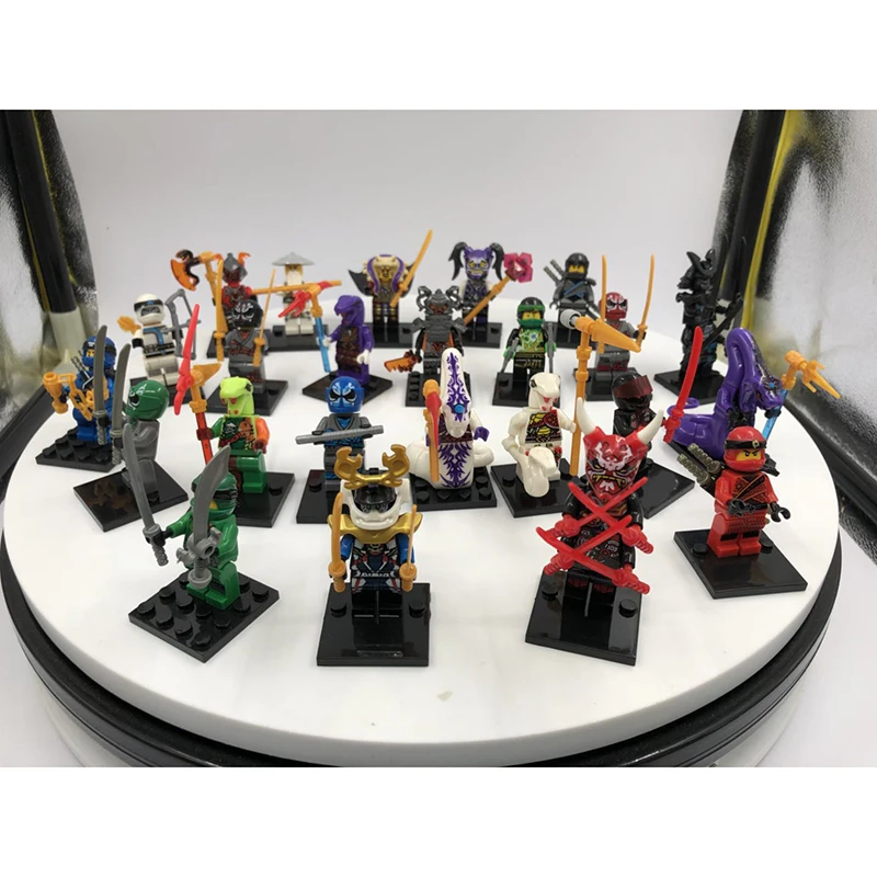 Горячие Ninjago 2 в 1 строительные блоки игрушки Совместимые legoINGly Ninja Master Wu NYA мини