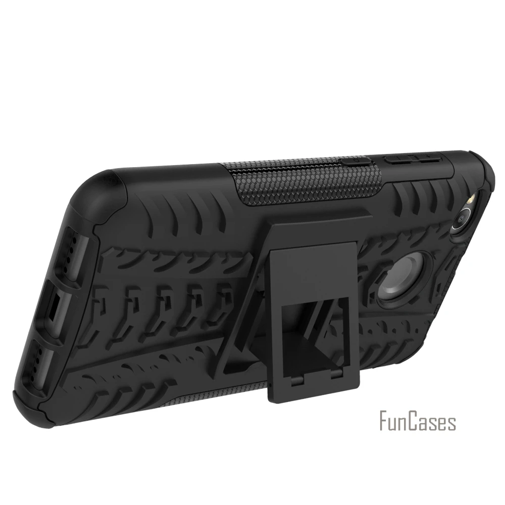 Pokrowiec na Xiaomi Redmi 4X Case 5.0 cala hybrydowy Kickstand Dazzle wytrzymały gumowy pancerz twardy PC + TPU stojak funkcja odporny na wstrząsy etui