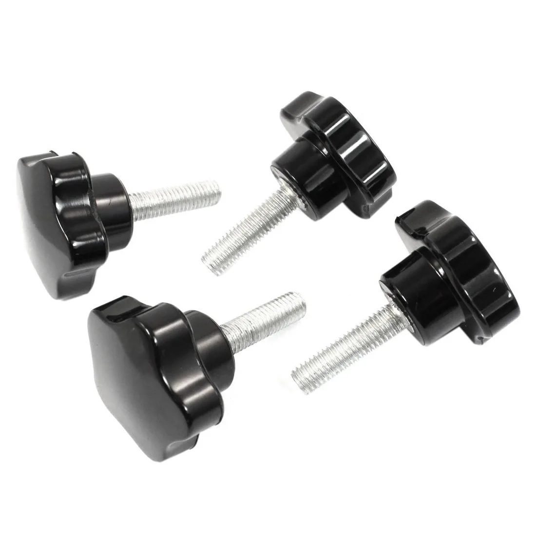 

4 Black Plastic 38 mm Head diameter Star clamping Knobs M8 x 30 mm