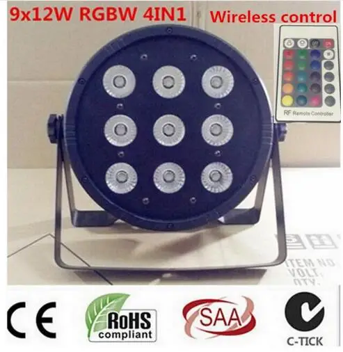 

Wireless remote control LED Par CREE Led Stage Light LED Flat SlimPar Quad Can With DMX512 Flat DJ