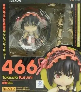 10 см Nendoroid Date A Live Tokisaki Kurumi 466# фигурка ПВХ игрушки коллекция кукла аниме мультфильм модель для друга подарок