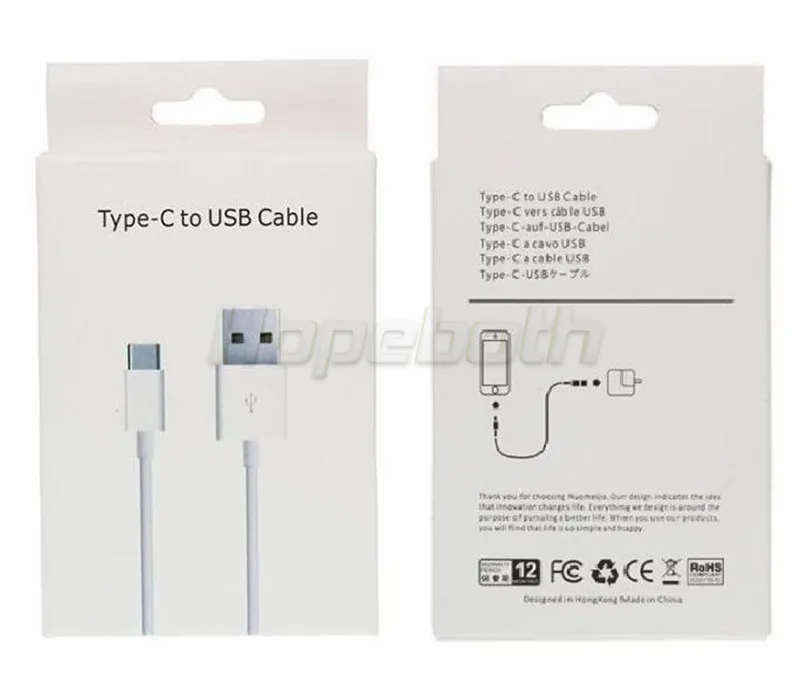 

500pcs/lot 1M Micro USB C Type C usb data charger cable accessory bundles for Samsung s8 s9 for Nokia N1 with retail package