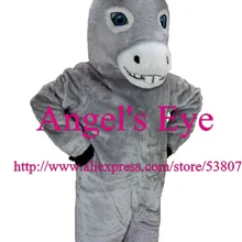 Горячая Распродажа Большой зубы серый маскарадный костюм осла ростовой костюм мультяшный Ослик Donkey нарядное платье EMS отправка SW1283