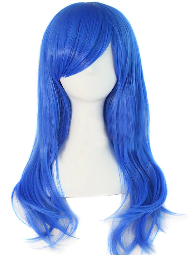 Mujeres Moda Anime Cosplay Peluca De Color Azul Oscuro Pelo