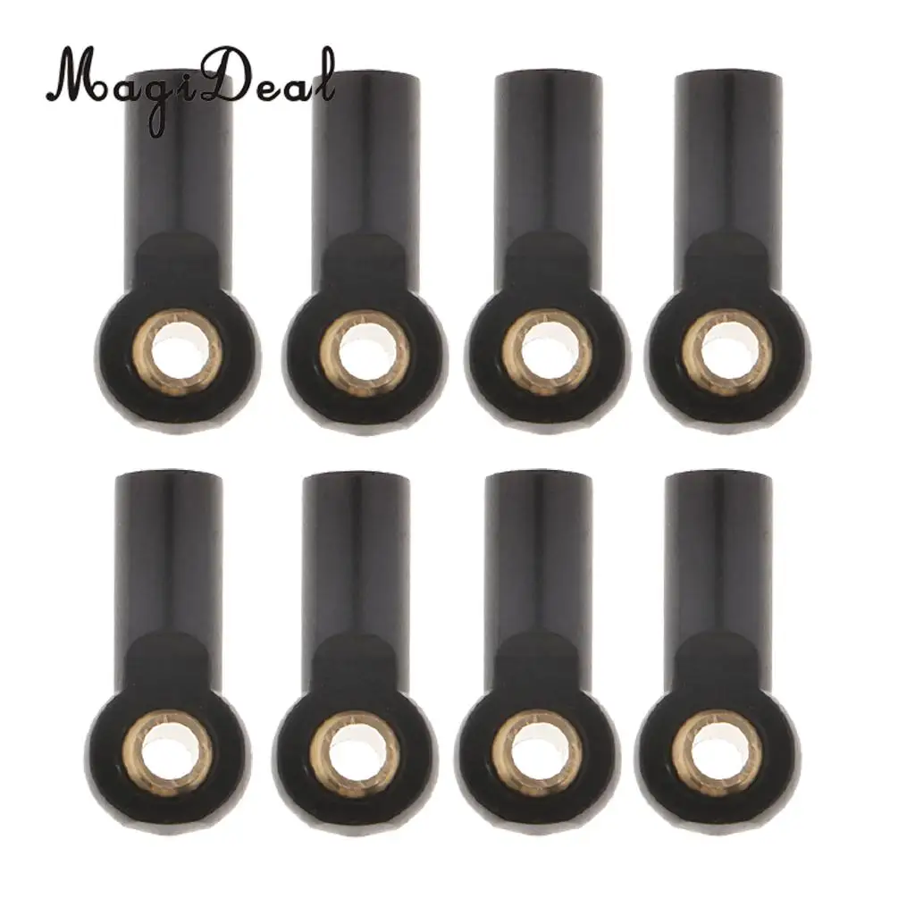 8Pcs Red Aluminum M3 Metal Ball Head Holder Tie Link Rod End Joint RC Climbing Crawlers Car For 1:10 D90 SCX10