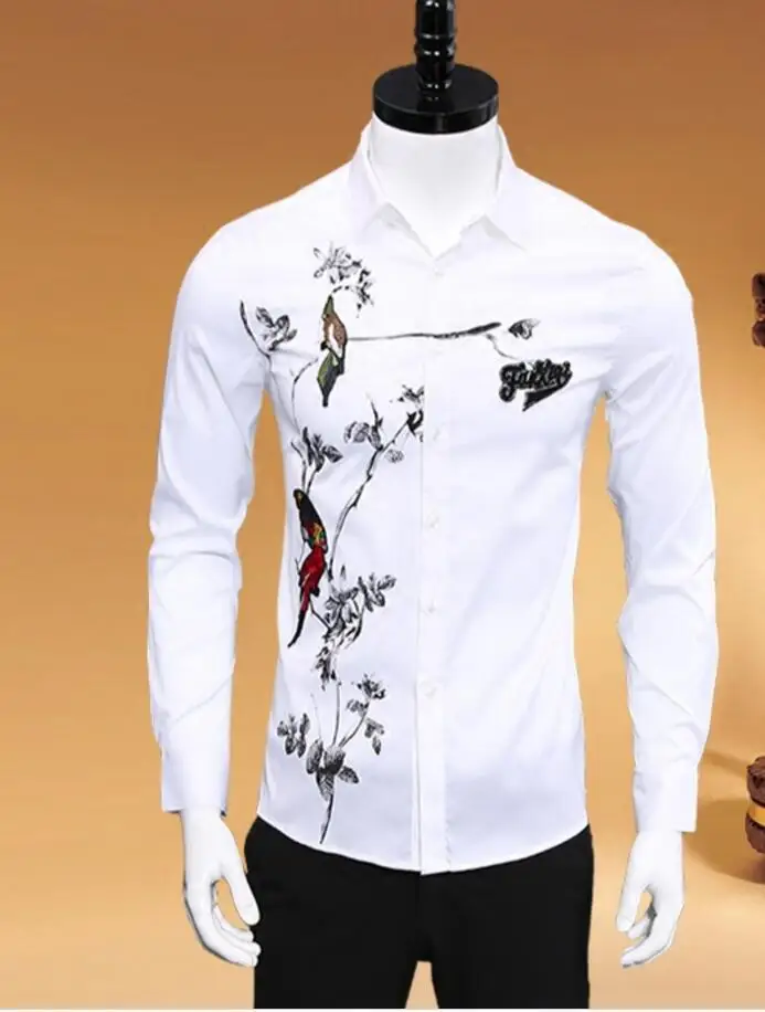 camisas de hombre bordadas