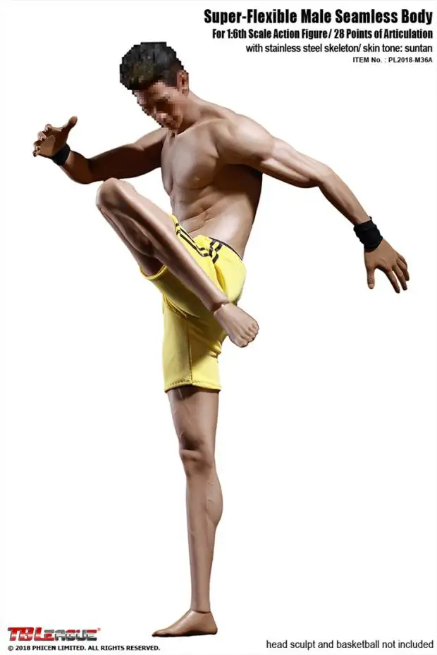 

Collection TBLeague 2018 M36A 1/6 Flexible Seamless Male Asian male star suntan Muscular Body Model M36A M36B Body Model Toy