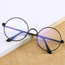 Круглые очки, прозрачные линзы для работы за компьютером, металлическая оправа, очки для женщин и мужчин, анти-голубые очки Oculos De Grau