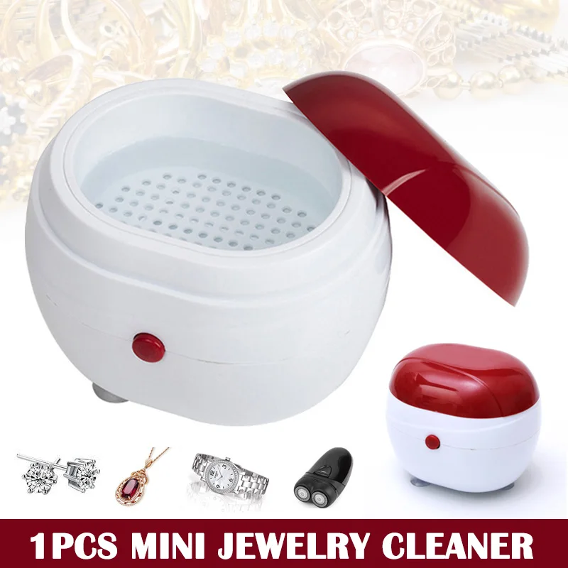 

Mini Jewelry Cleaner Vibration Portable Washing Machine for Gold Silver Ornaments can CSV
