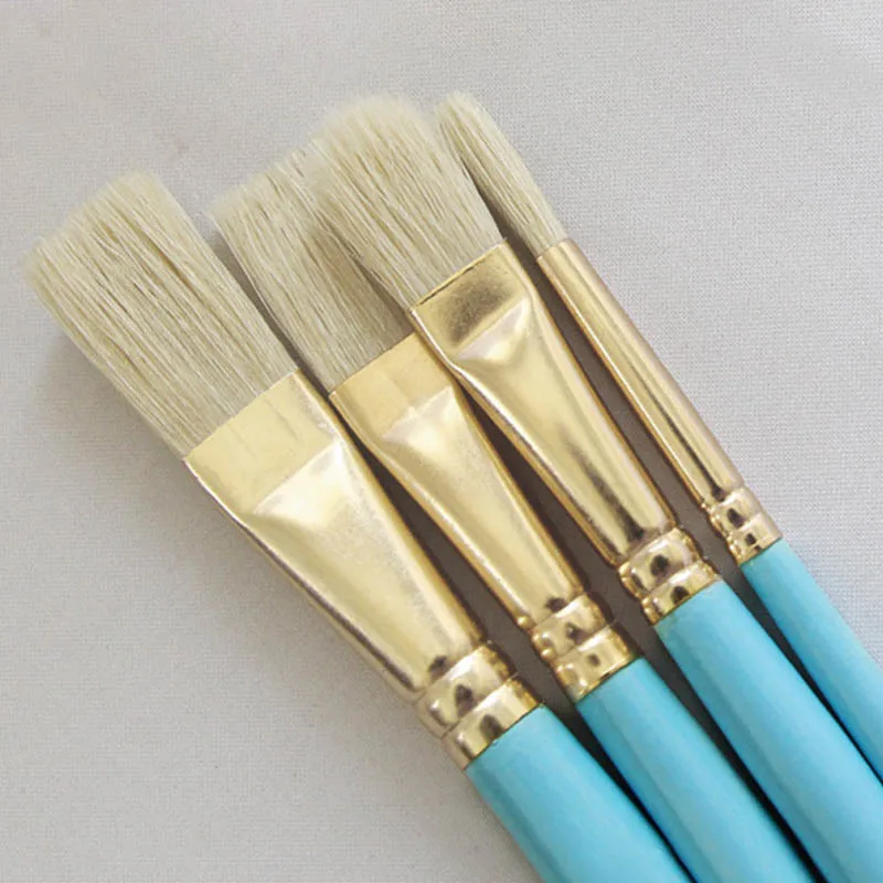 

4Pcs High Quality Paint Brush Oil Painting Brush Drawing Brush Water Based Coloring Brush Flexible Brushing Artist Tools