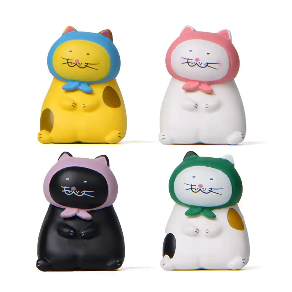 韓国かわいいスカーフ猫の置物ミニチュア妖精の庭の植木鉢装飾装飾マイクロ風景diy Crafs家の装飾 フィギュア ミニチュア Aliexpress