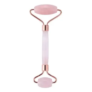 

Natural Rose Quartz Facial Massage Crystal Stone Body Jade Massager DermaRoller Skincare Ice Roller Wrinkle Removal Beauty Tool