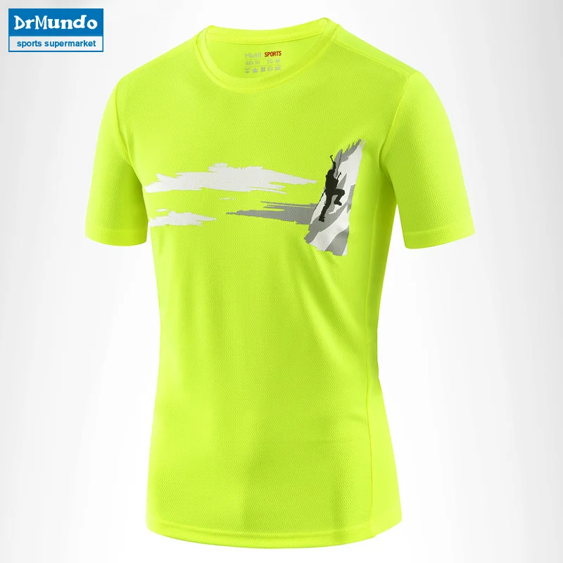 Men's Summer Outdoor Hiking Fast Drying Breathable T-shirts Short Sleeve Sports Gym Top Running Climbing T Shirts