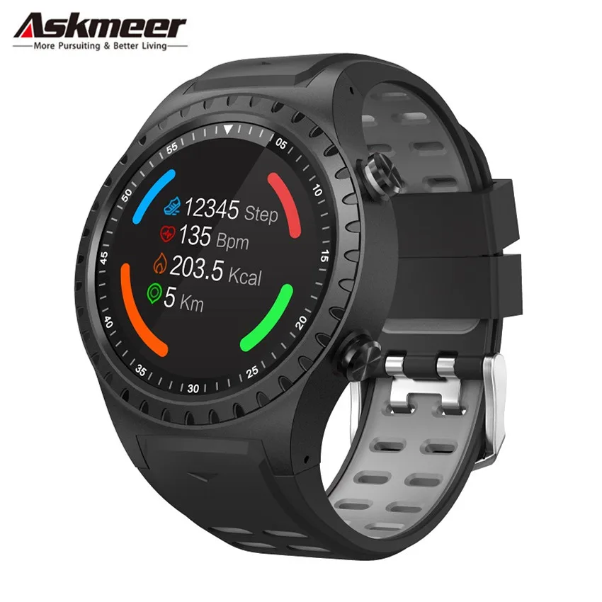 

ASKMEER M1 GPS Smart Watch IP67 Waterproof Men Watches Bluetooth Call Heart Rate Monitor Sports Smartwatch for Android IOS Phone