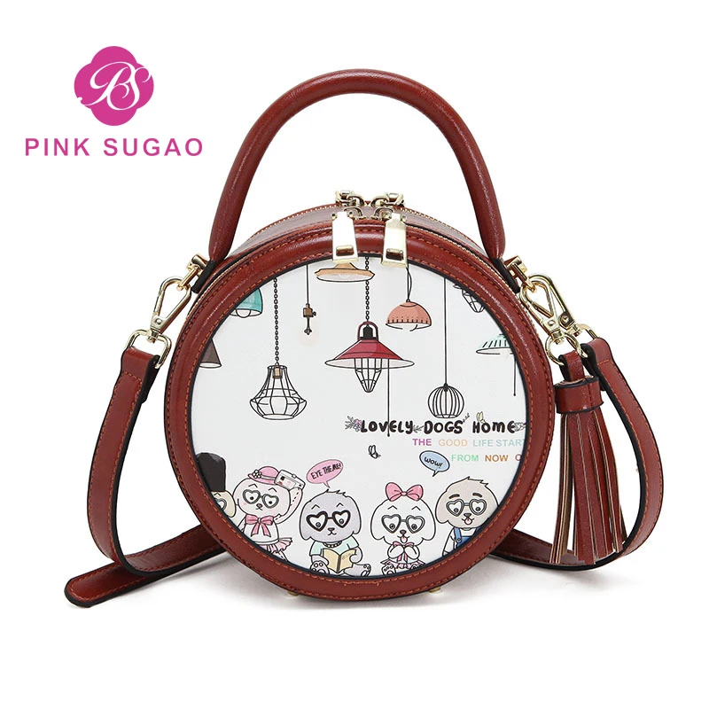 

Pink sugao crossbody bags for women luxury handbags women bags designer purses and handbags cartoon printing women bag beach bag