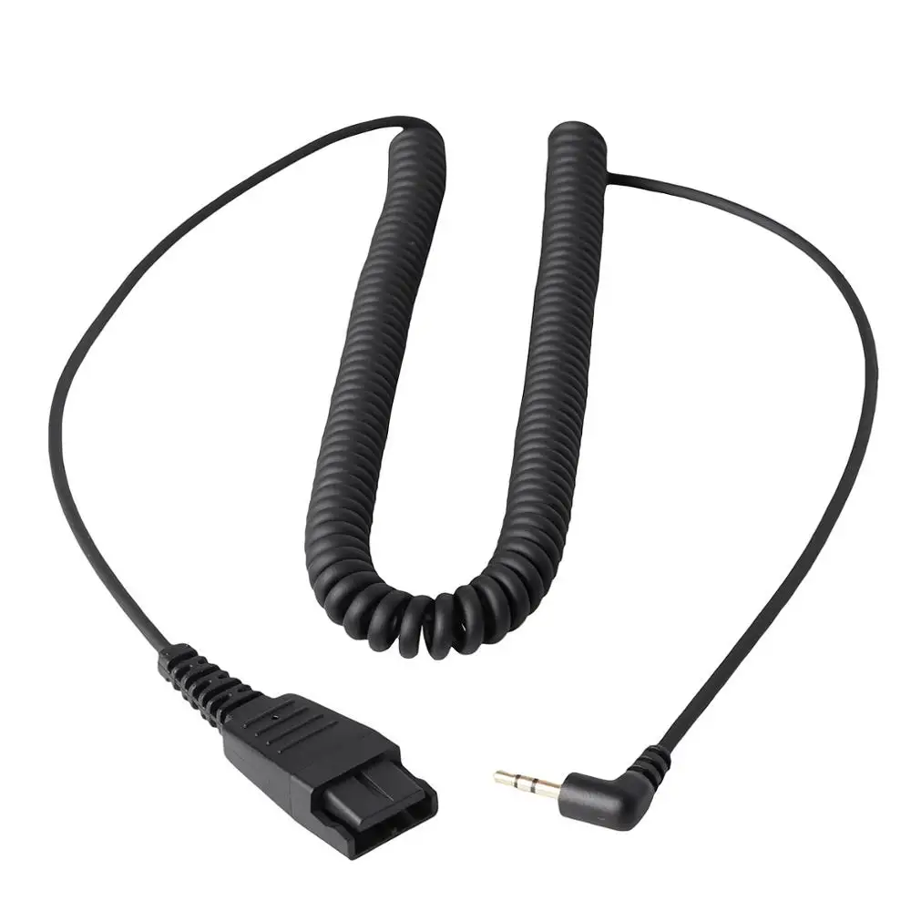 Call Center 2.5mm Quick Disconnect Cord Adapter Apply to headsets to Panasonic, Cisco or