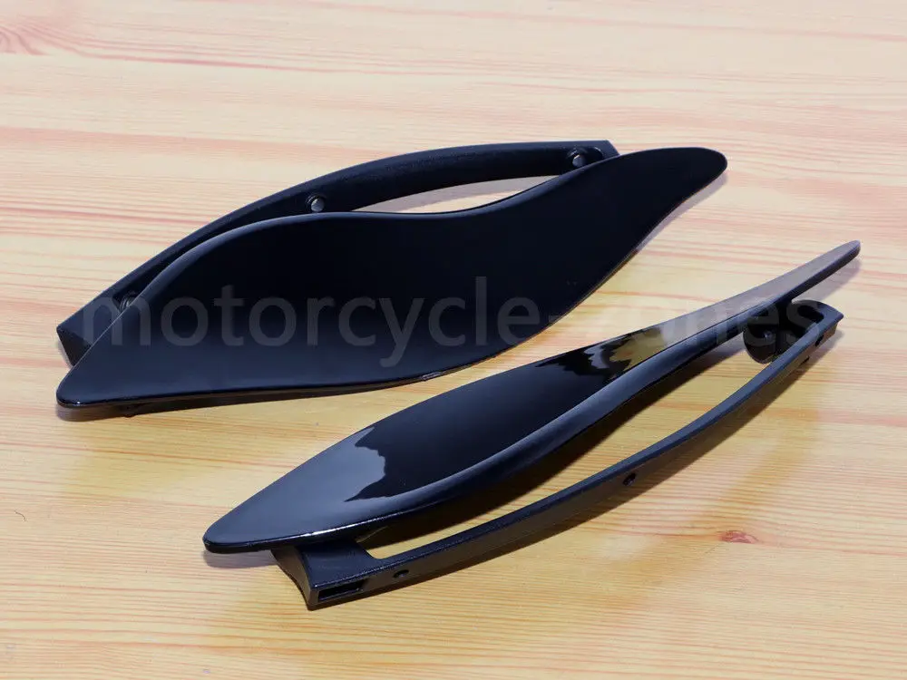 Черный Регулируемый обтекатель лобового стекла боковые крылья воздушные дефлекторы для Harley Touring Electra Glide Street Glide Tri Glide
