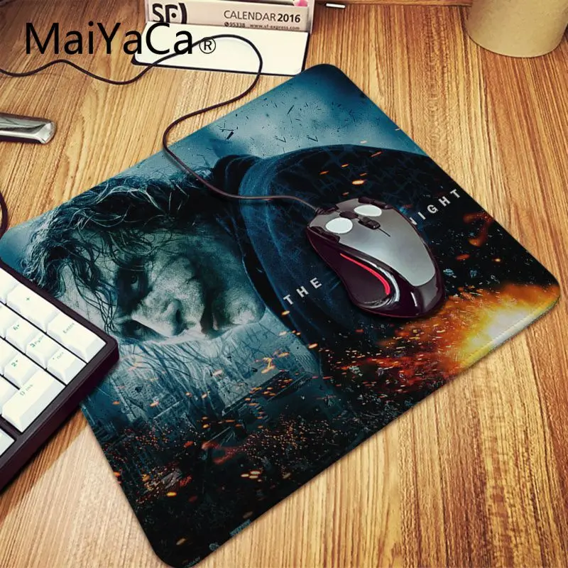 Maiyaca Batman Arkham City Joker Heath Ledger коврик для мыши игровой коврик для мыши xl speed Keyboard коврик для мыши для ноутбука ПК ноутбук Настольный коврик - Цвет: Lock Edge 25x29cm