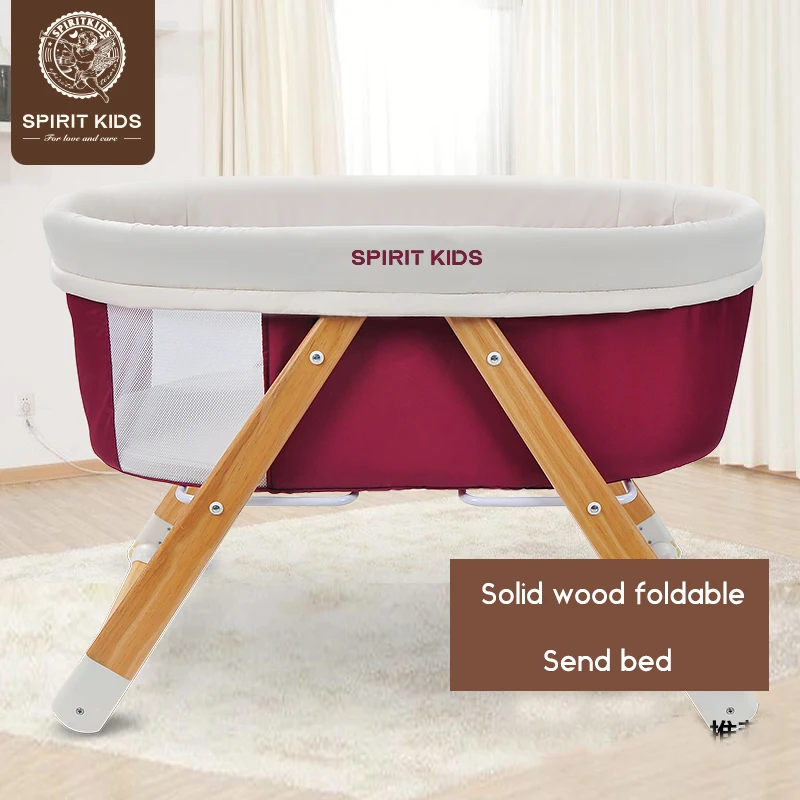 

Baby Beds Special Offer Foldable En 2017 New Solid Brand Babybed Pine Folding Child Bed