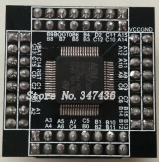

STM32F103RBT6 minimum system board switch board with chip crystal oscillator has good welding pin