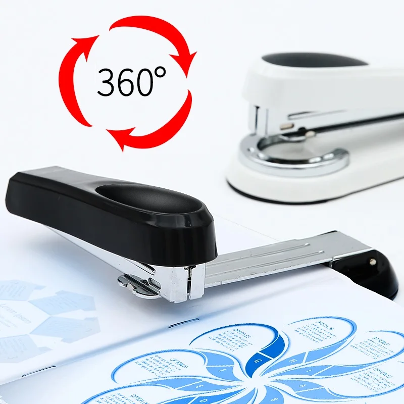 

360 Angle Rotatable Stapler Multifunction 50Pcs of 24/6 Staples Can Put In Capacity 25 Sheets Office File School Home Study 0333