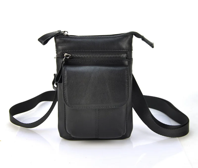 

Men Women Genuine Real Leather Small Handbag Shoulder Bag Fanny Belt Purse Waist Pack Casual Travel Vintage Retro Mobile Pouch