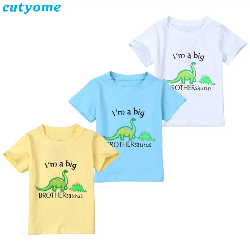 

Cutyome Big Brother Letters Printed T Shirt Children Boys Short Sleeve Cotton T-shirts Clothes Summer Toddler Kids Funny Tshirts