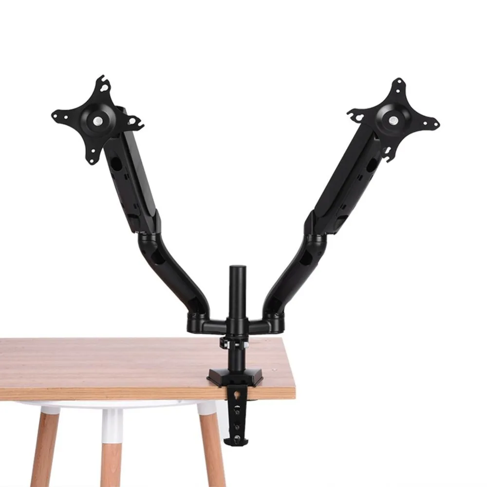 

Dual LCD LED Monitor Desk Mount Stand Heavy Duty Holder Adjustable fits 2 Screens up to 24