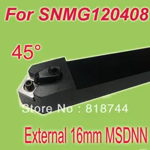 Free Shiping MSDNN 16*16*100 45 Degree Lathe Machine Tool Holder For SNMG120408