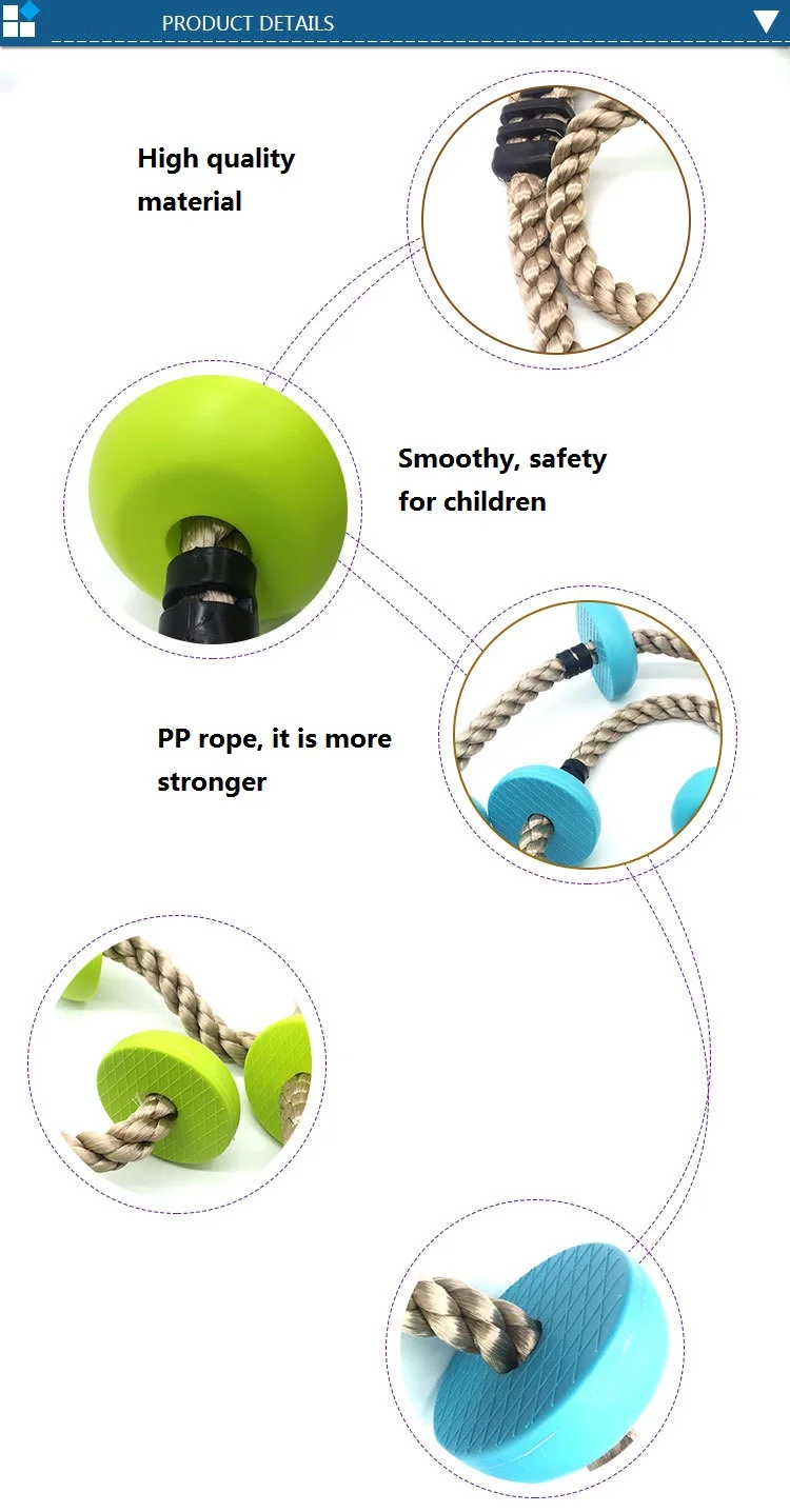 Kids Five Knotted Disc Climbing Rope for Garden Playground