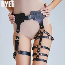 UYEE женские кожаные ремни Пояс сексуальная подвязка панк Талия ноги ремни регулируемые подтяжки для женщин нижнее белье