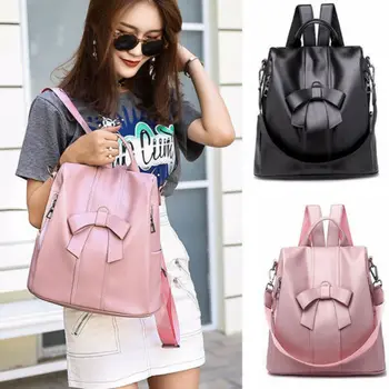 

Women PU Leather Shoulder Bag Ladies Travel Backpack Handbag Messenger Storage Bags