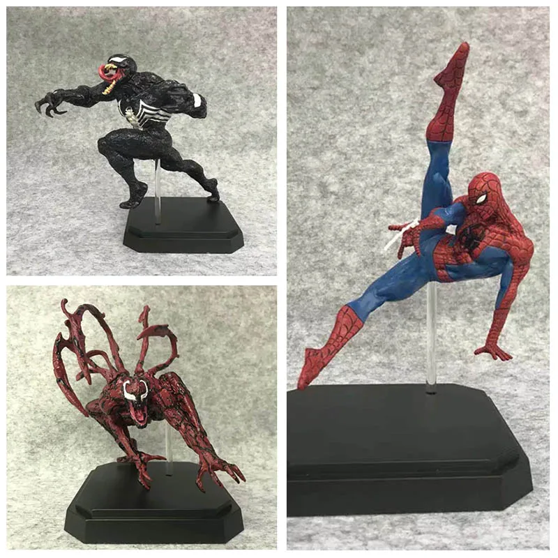 Невероятный Человек паук битва Diorama Venom Carnage ПВХ Экшн фигурки Brinquedos|Игровые и