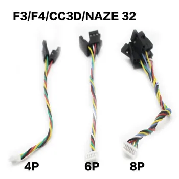 

5PCS 4P 6P 8P Wire Cable for Omnibus F4 F7 SPRacing F3 F7 silicon JST SH1.0 Betaflight Cleanflight Drone Flight Controller