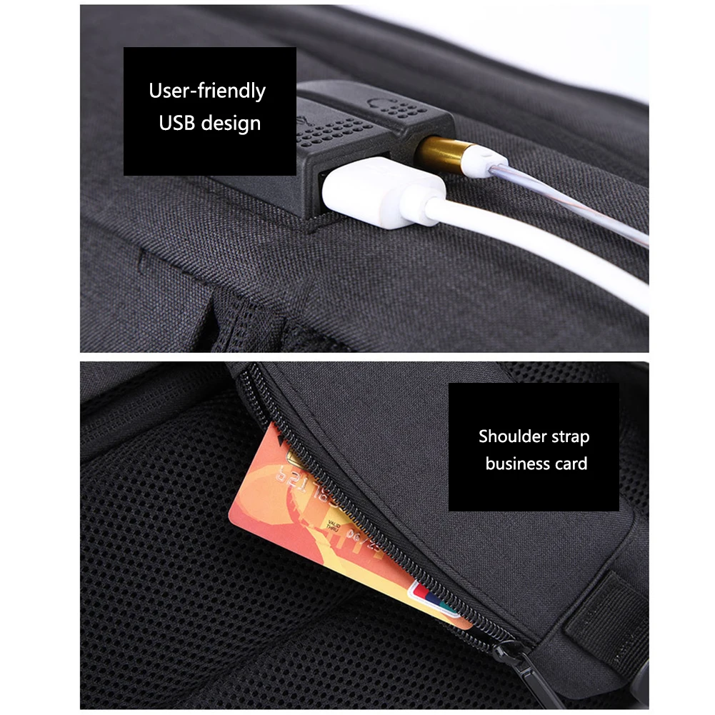 

Travel Bag Practical Large Capacity Multifunction Casual USB Charging Laptop Backpack Computer Business Water Resistant Notebook