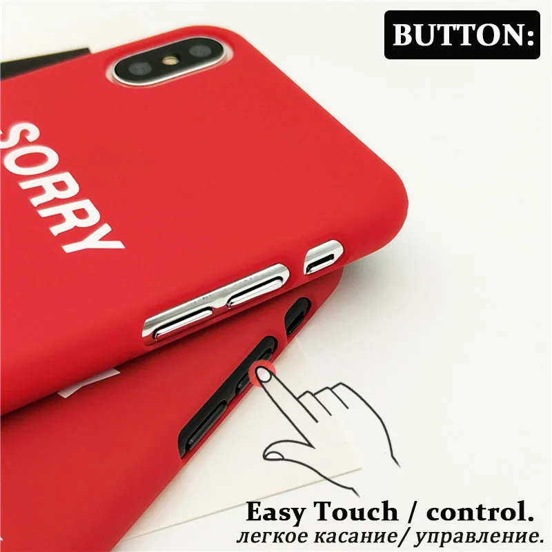 KIPX1028_4_Frosted Plastic Case For iPhone 7 Case For iPhone X 6 6S 7 8 Plus SORRY I'M COOL Back Cover Fundas