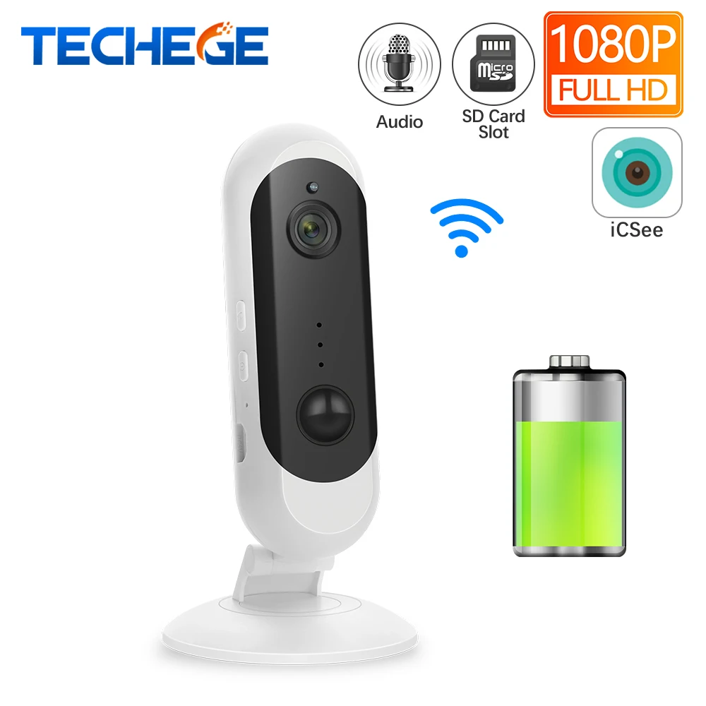 Techege 1080p HD камера батарея 2 4G WiFi домофон Открытый водонепроницаемый беспроводной IP