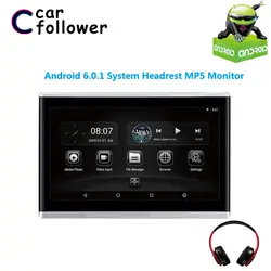 10,1 дюймовый сенсорный экран Android 6,0 Автомобильный подголовник монитор HD 1080P видео wifi/HDMI/USB/SD/FM передатчик/Bluetooth/динамик
