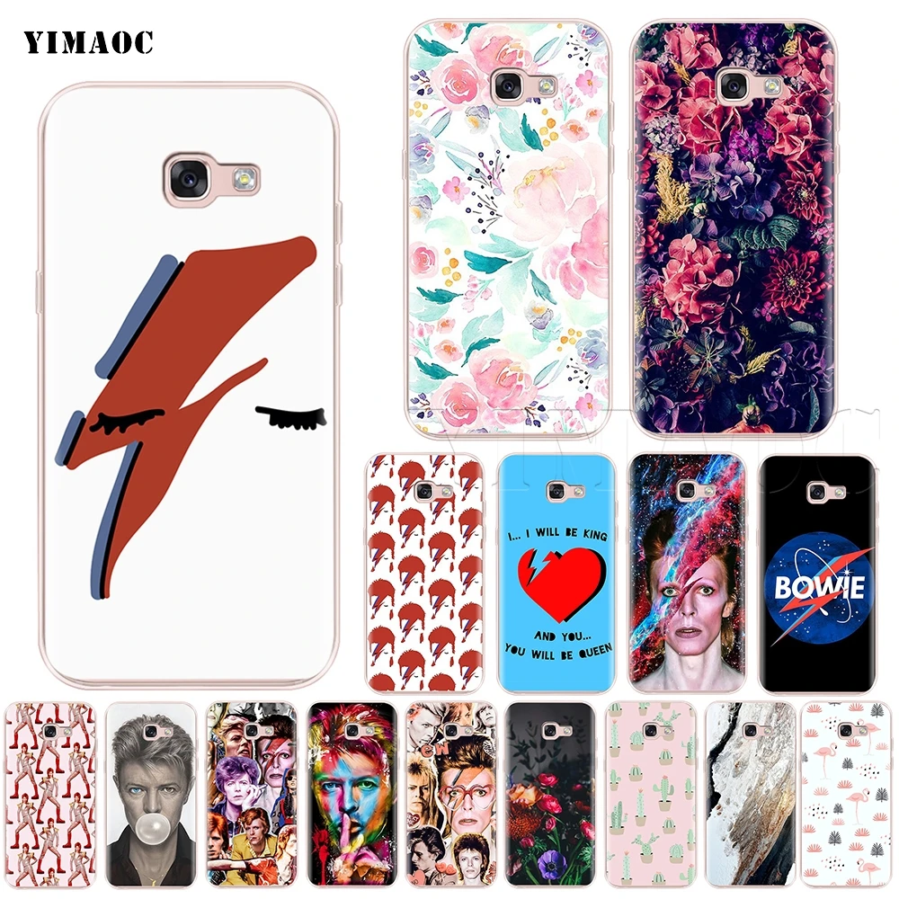 YIMAOC David Bowie арт силиконовый чехол для Samsung Galaxy S7 S8 S9 Edge Plus J3 J5 J7 A5 A6 A8 Note 8 9|Бамперы| |