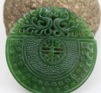 

Vintage Dragon Green Nephrite Pendant NZ Greenstone jasper Pounamu Natural Lady