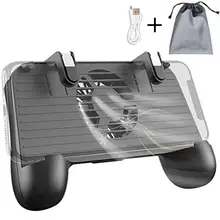 Мобильный контроллер с портативным зарядным устройством охлаждающий вентилятор PUBG мобильный контроллер триггер джойстик Кнопка огня ручка для Android iOS