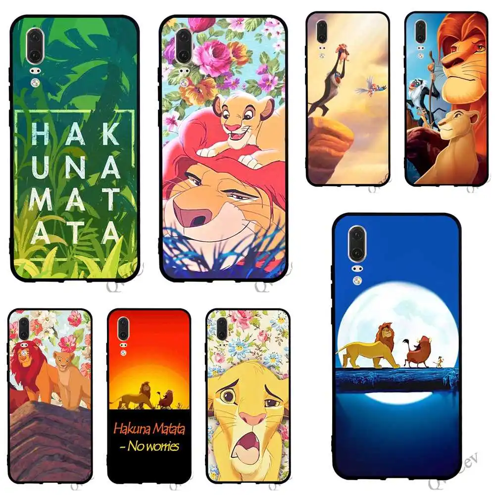 

Protective Hakuna Matata Lion King Phone Cover for Huawei P20 Pro Case P10 P8 Lite P9 Mini P Smart Mate 10 20 Skin