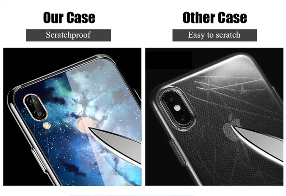 Tempered glass Case For Huawei Honor 7A Luxury Pattern Coque For Huawei Mate 20 10 P20 Lite Honor 9 Lite 10 Nova 3 P Samrt Cover (14)