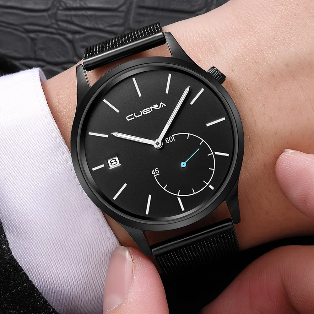 

Men's Wrist Watch Quartz Date Luxury Brand Stainless Steel Strap Watch Man Watches Mens 2019 Men Wristwatch Clock